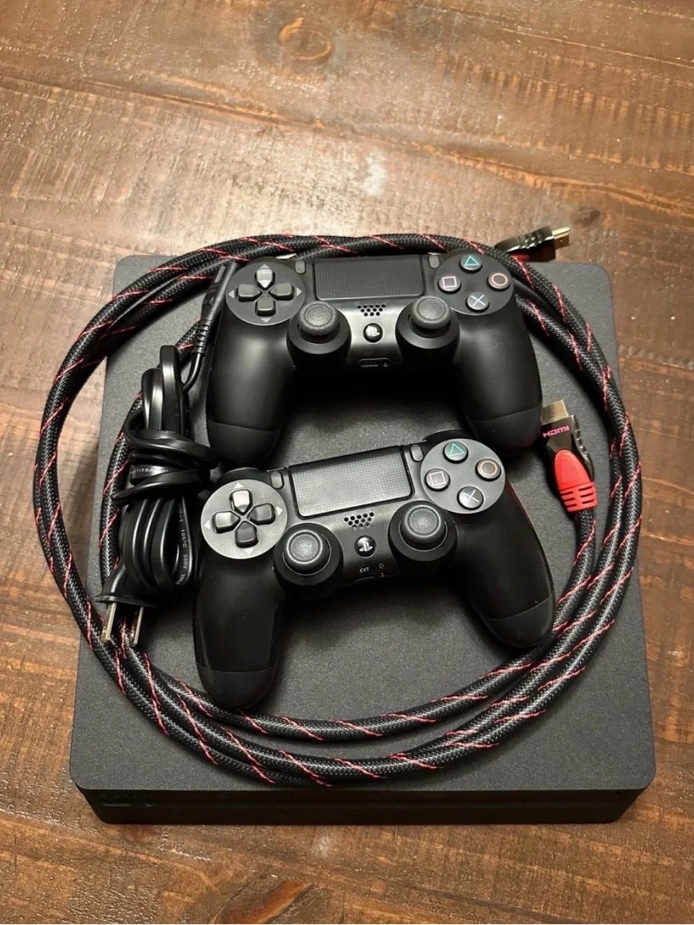 Sony PS4 Slim Black Gaming Console with Black DualShock Controller